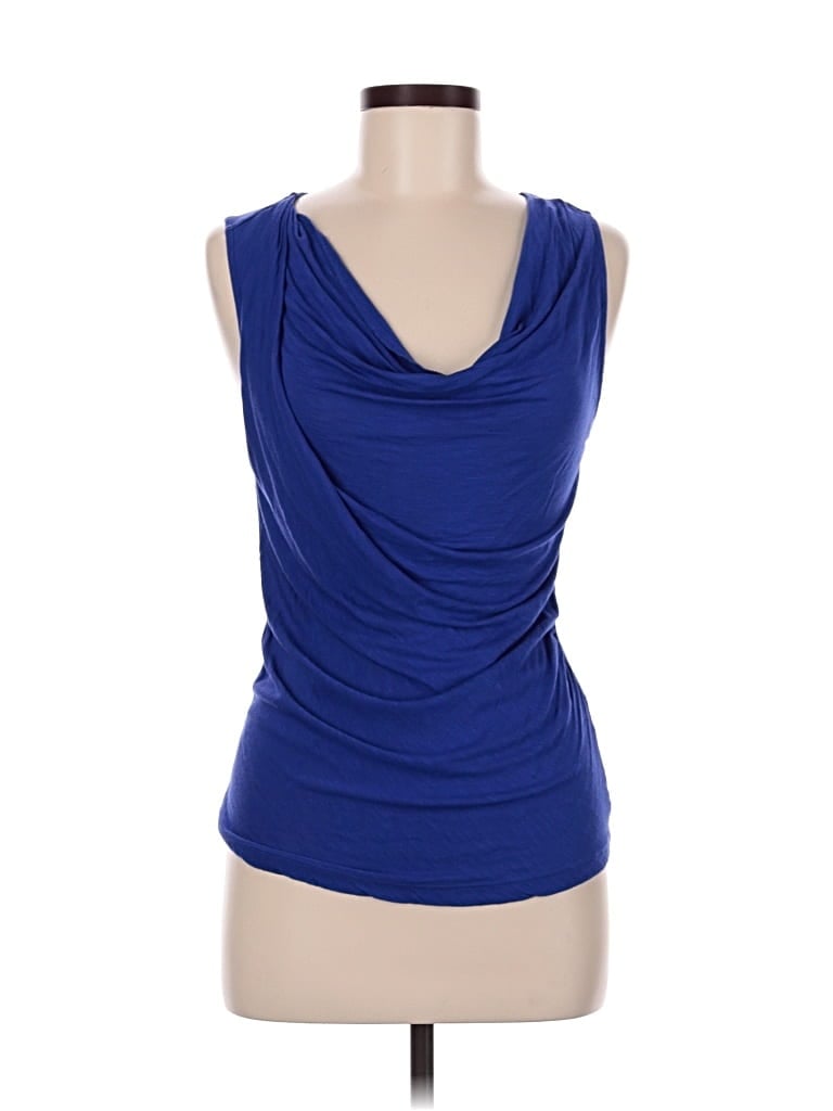 Pre-owned Ny & C Sleeveless Top Blue Cowl Neck Tops