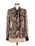 Altuzarra for Target 100% Polyester Animal Print Brown Long Sleeve Blouse Size M - photo 1