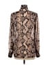Altuzarra for Target 100% Polyester Animal Print Brown Long Sleeve Blouse Size M - photo 2
