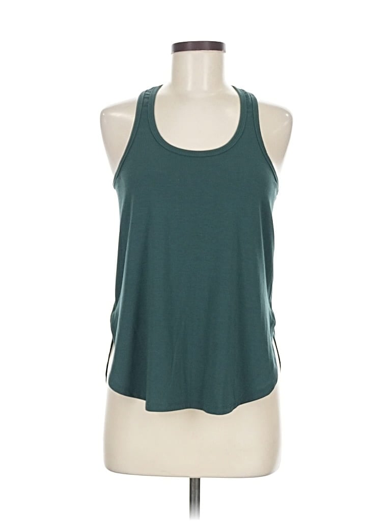 Pre-owned Weekend Tank Top Teal Halter Neckline Tops In Blue
