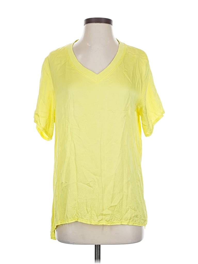 Pre-owned Crosby Short Sleeve Blouse In Yellow