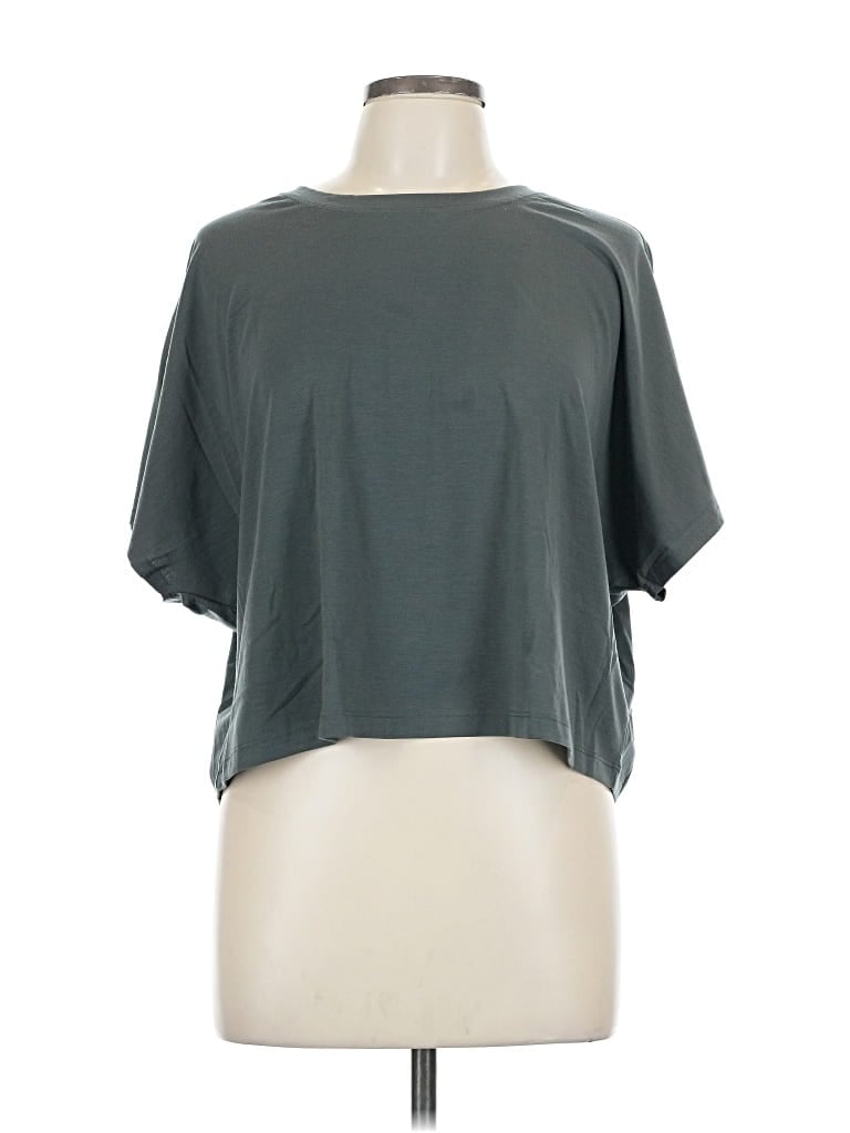 Pre-owned Allyson Felix X Athleta Short Sleeve T-shirt In Gray