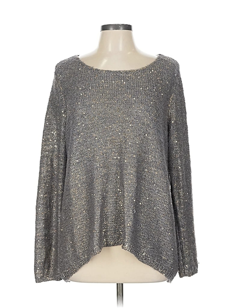 Pre-owned Chico's Pullover Sweater In Silver