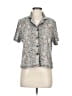 Unbranded Animal Print Silver Short Sleeve Blouse Size M - photo 1