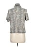Unbranded Animal Print Silver Short Sleeve Blouse Size M - photo 2