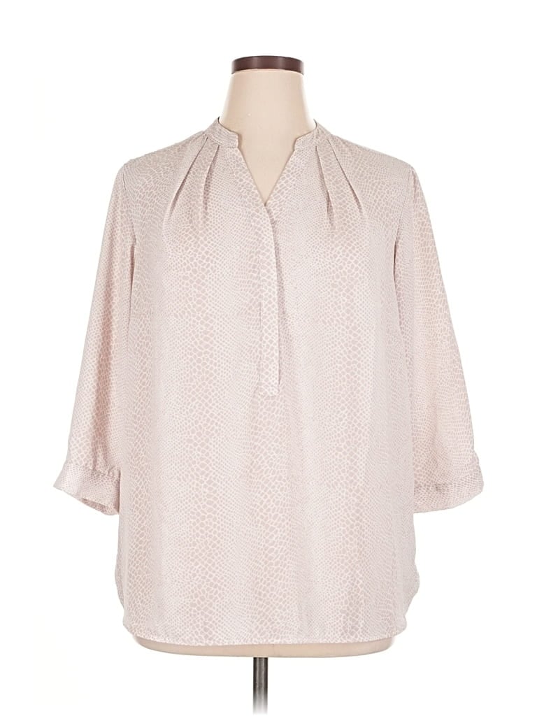 Jones & Co 3/4 Sleeve Blouse In Blue