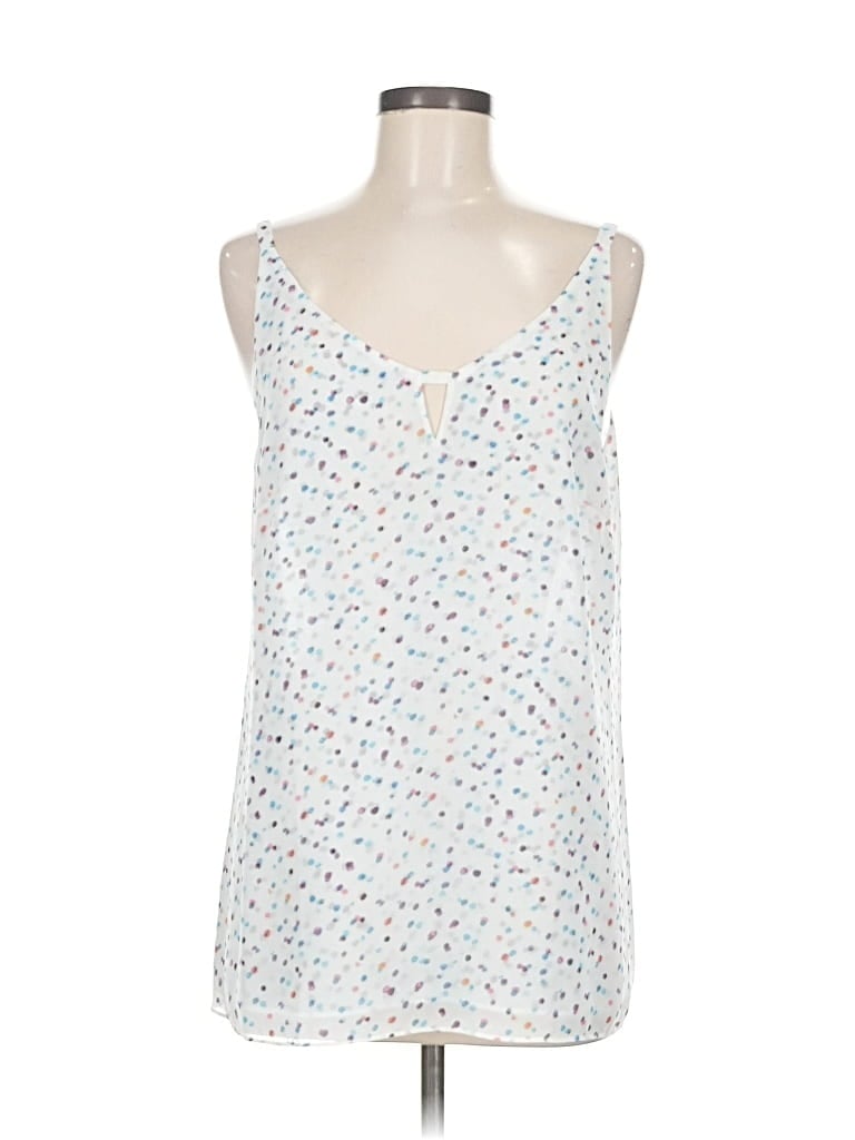 Pre-owned Cabi Sleeveless Top White Sweetheart Neckline Tops