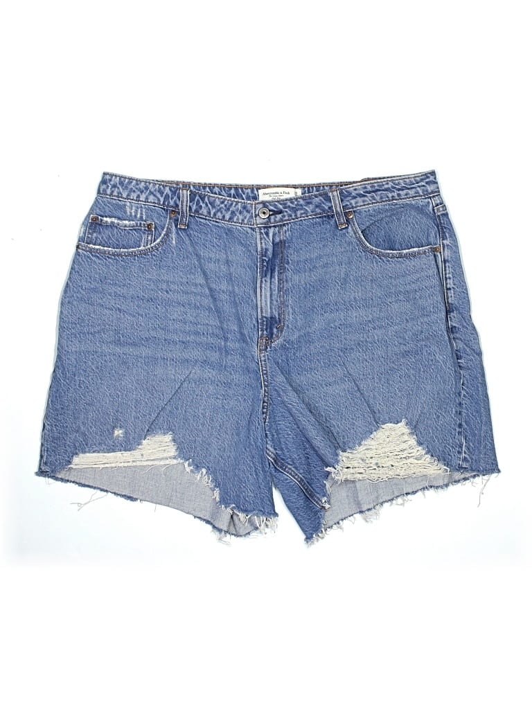 Pre-owned Abercrombie & Fitch Denim Shorts In Blue