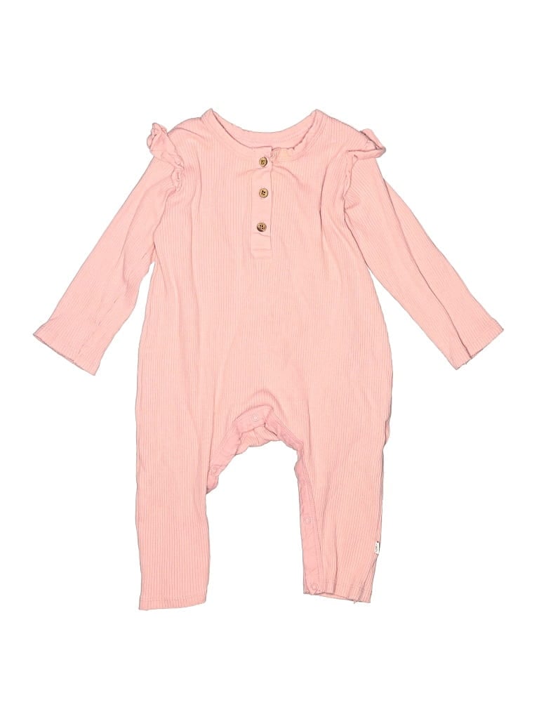 Pre-owned Honest Baby Clothing Babies' Long Sleeve Onesie In Pink