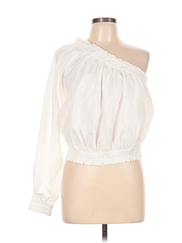 Pre-owned Free People 3/4 Sleeve Blouse In White