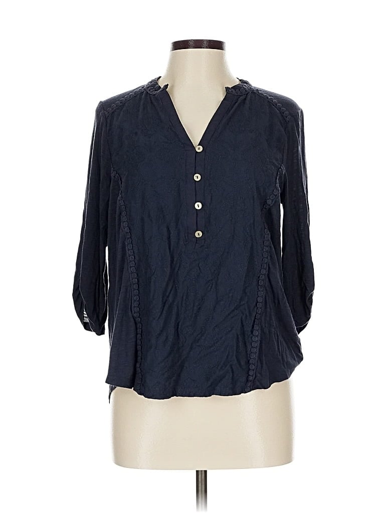 Pre-owned Democracy 3/4 Sleeve Blouse In Blue
