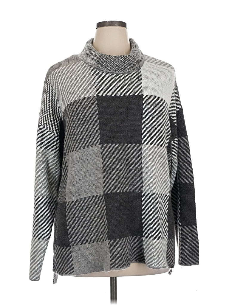 Pre-owned Dkny Turtleneck Sweater In Gray