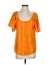 Flying Tomato 100% Polyester Orange Short Sleeve Blouse Size S - photo 1