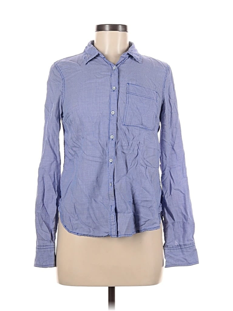 Pre-owned Unbranded Long Sleeve Button Down Shirt In Blue