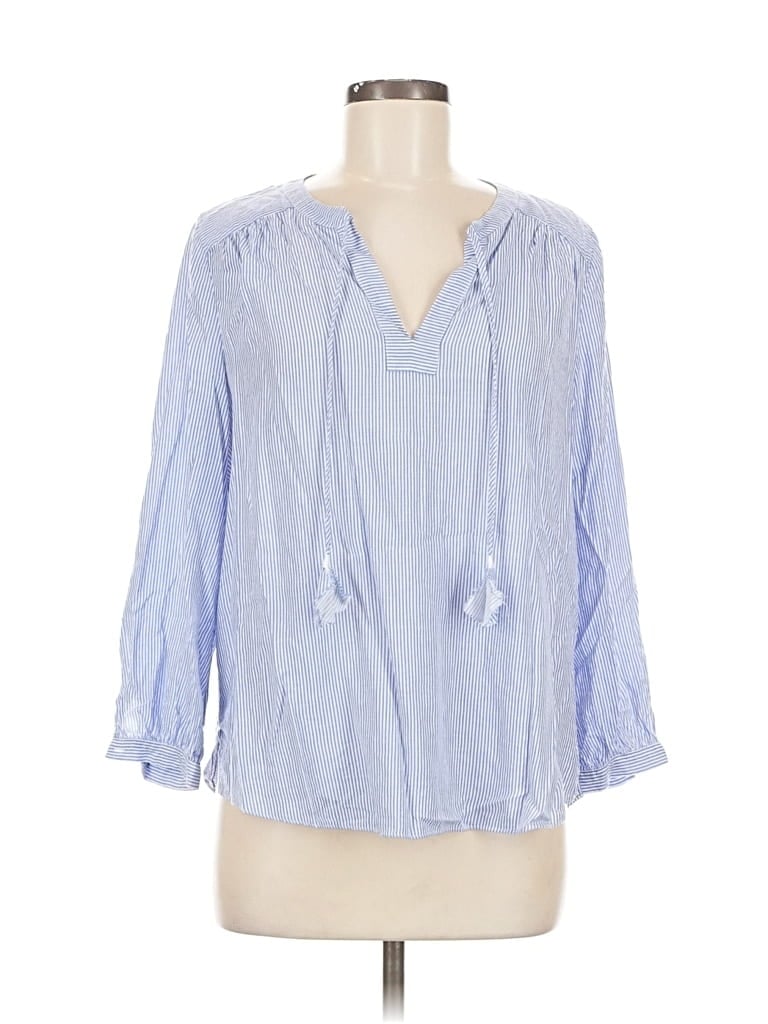 Pre-owned Vineyard Vines 3/4 Sleeve Blouse In Blue