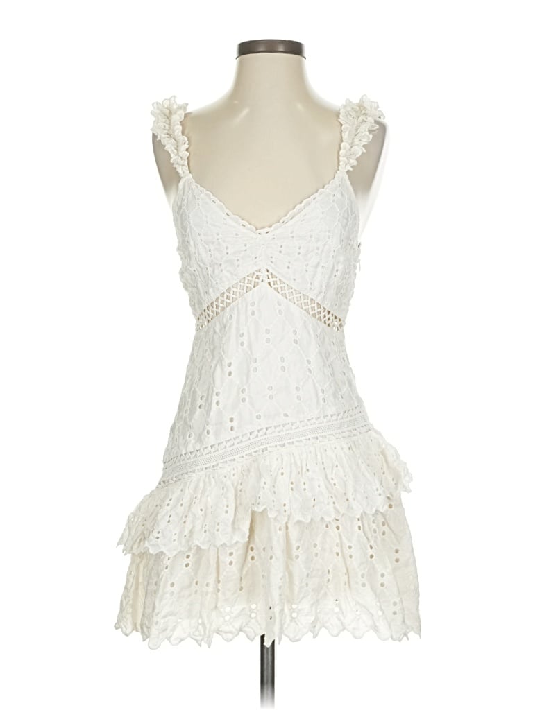 Pre-owned Loveshackfancy Cocktail Dress In White