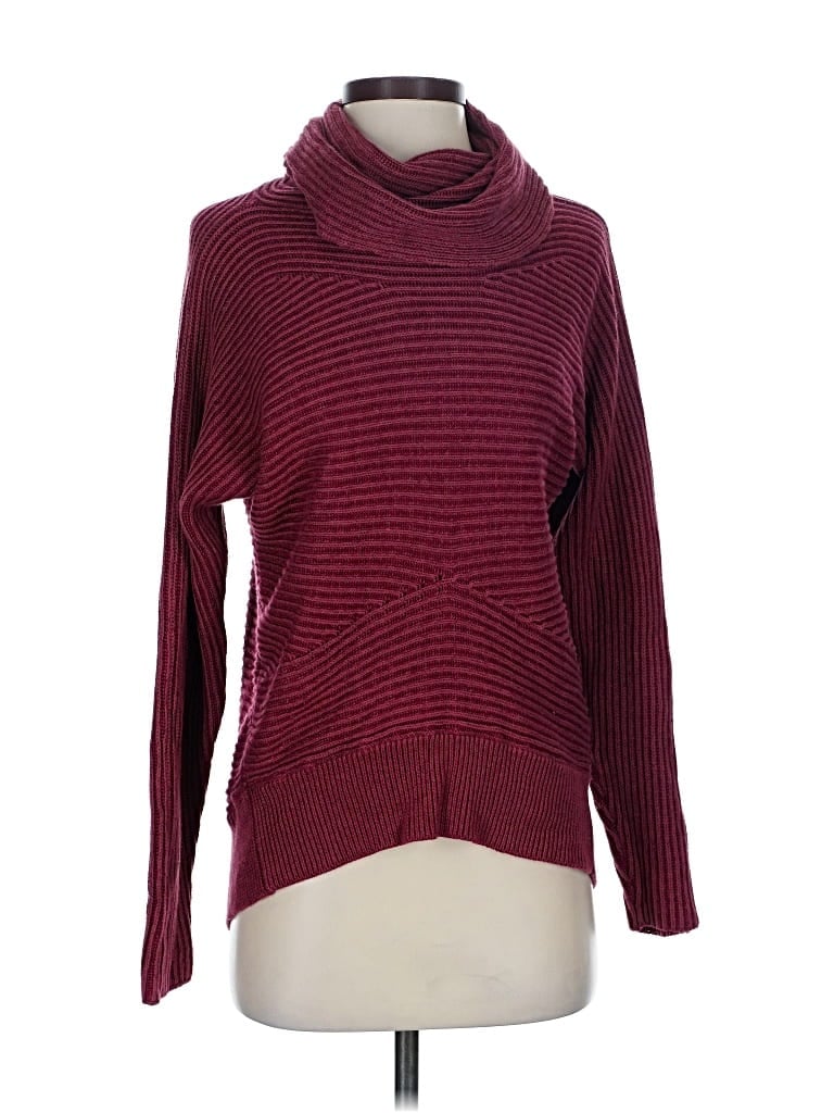Pre-owned Hayes Turtleneck Sweater In Burgundy