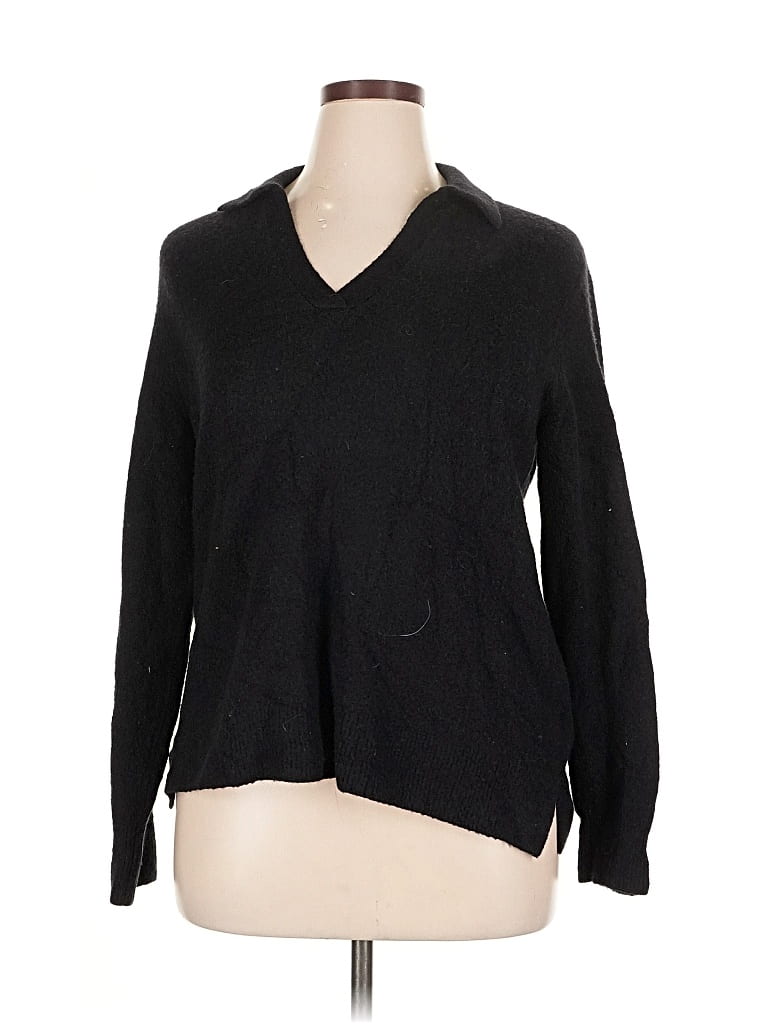 Pre-owned J.crew Factory Store Pullover Sweater In Black