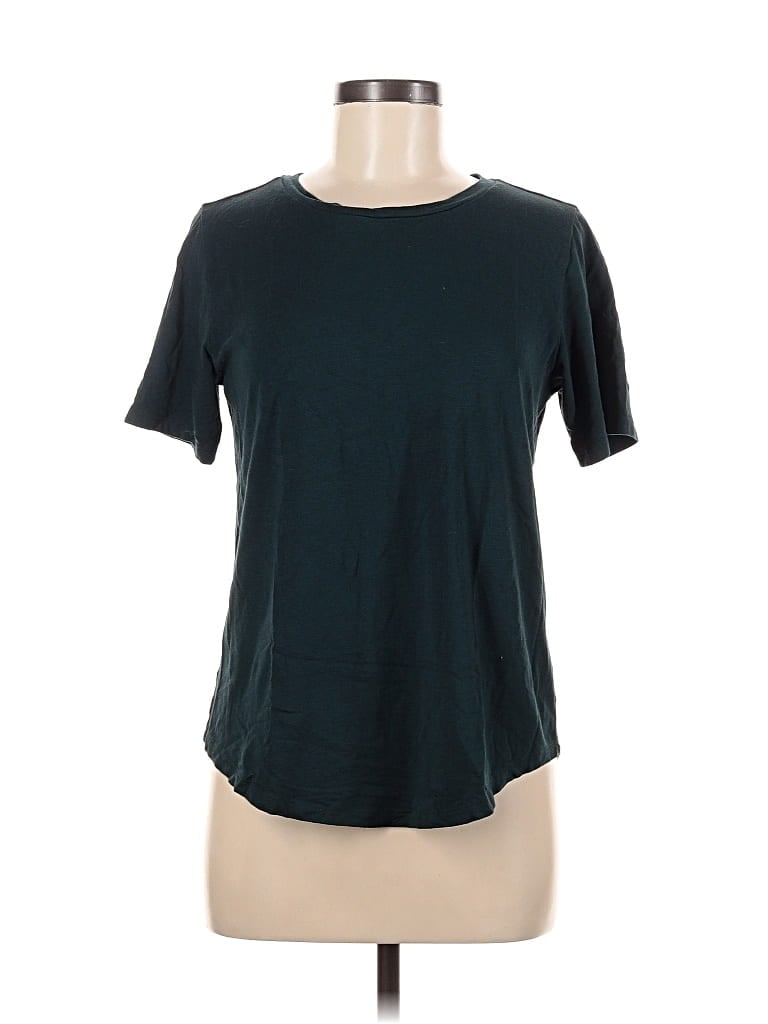 Pre-owned Universal Standard Short Sleeve Top Teal Crew Neck Tops In Blue