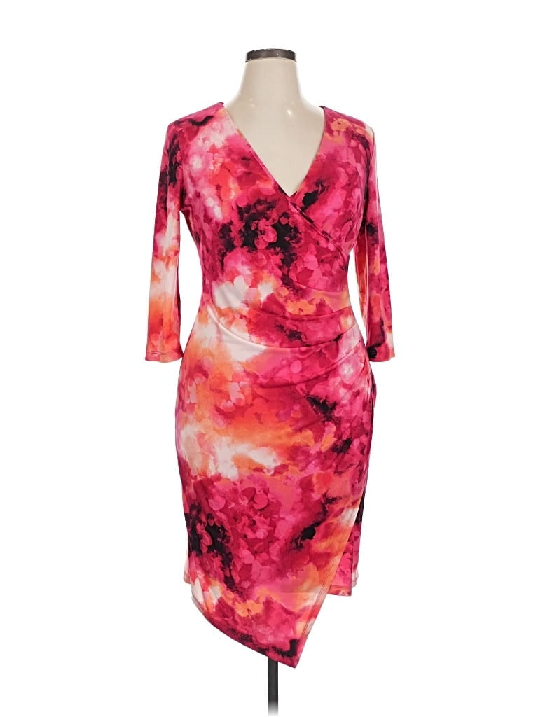 Pre-owned Calvin Klein Cocktail Dress In Red