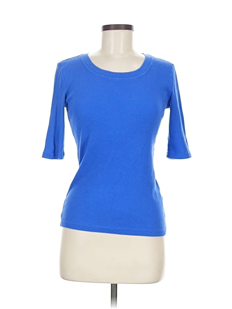 Pre-owned Banana Republic Factory Store 3/4 Sleeve T-shirt In Blue