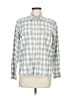 Gap 100% Cotton Checkered-gingham Gray Long Sleeve Button-Down Shirt Size M - photo 1