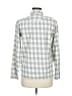 Gap 100% Cotton Checkered-gingham Gray Long Sleeve Button-Down Shirt Size M - photo 2