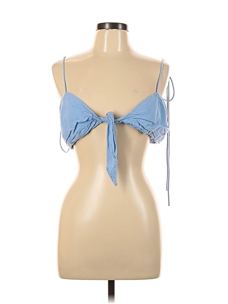 Pre-owned Lioness Sleeveless Top Blue Sweetheart Neckline Tops