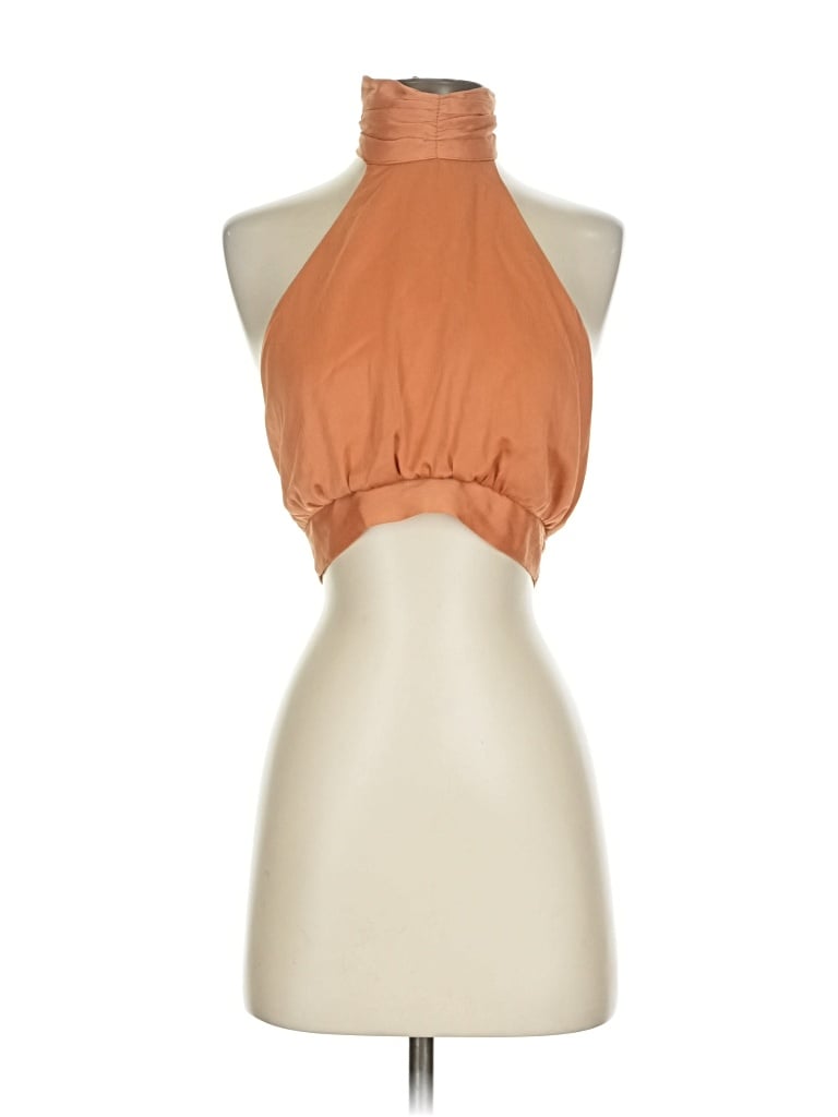 Pre-owned Princess Polly Sleeveless Blouse In Orange