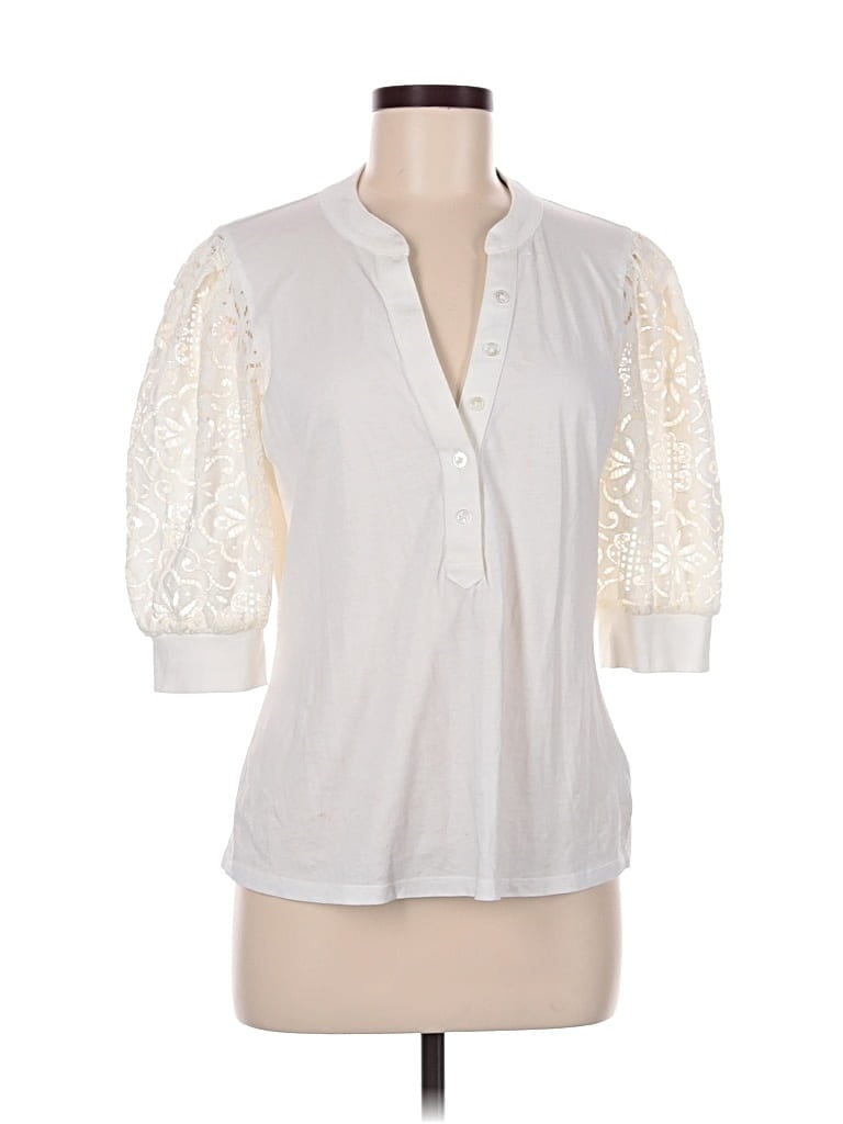 Pre-owned Veronica Beard 3/4 Sleeve Blouse In White