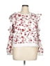 Rebecca Minkoff Floral White Sweatshirt Size XL - photo 1