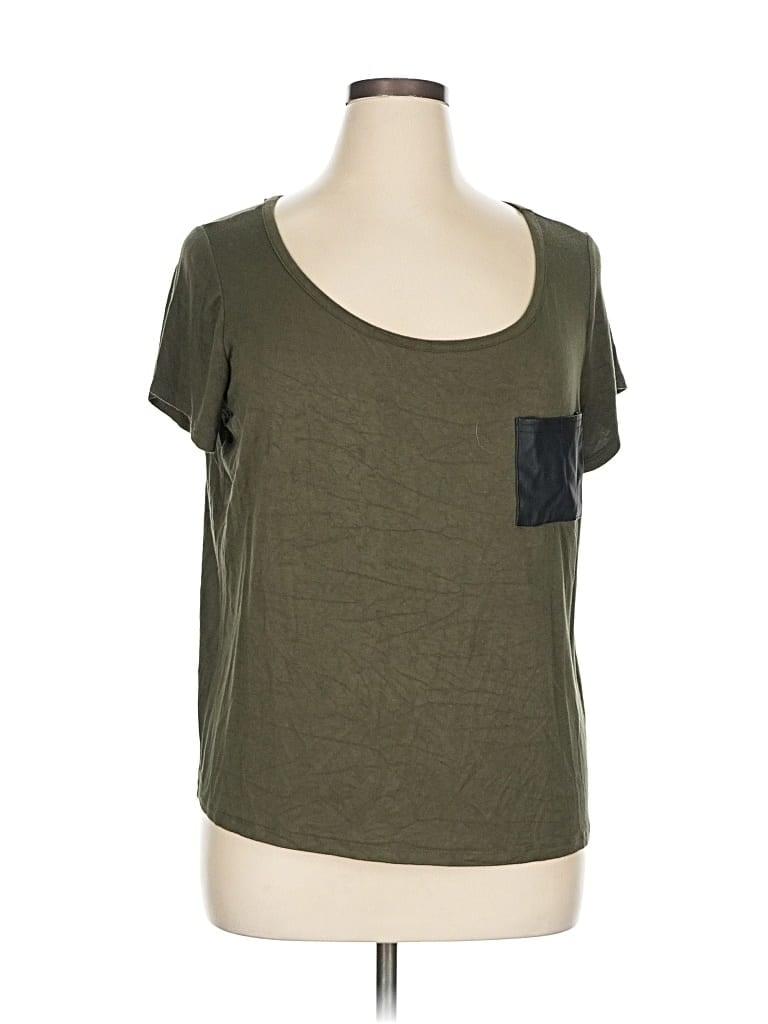 Pre-owned Ellen Tracy Short Sleeve T-shirt In Green