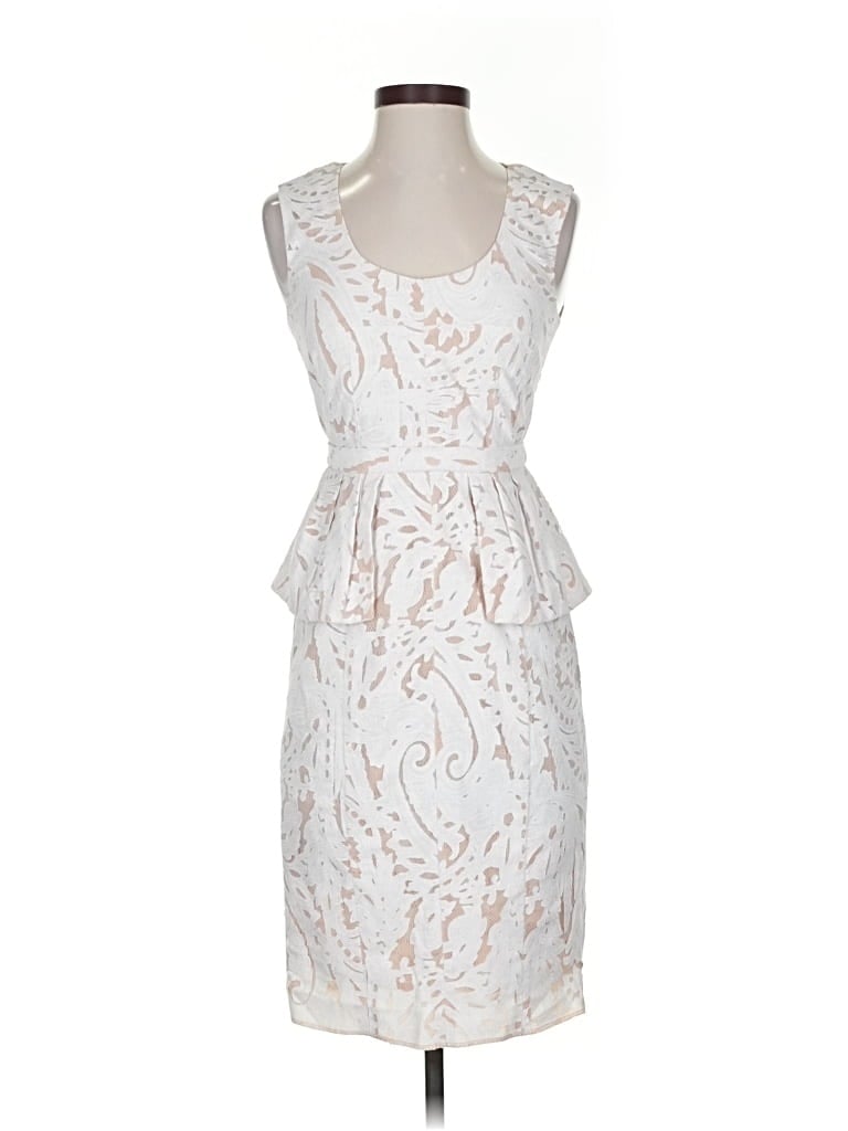 Pre-owned Bcbgmaxazria Cocktail Dress In White