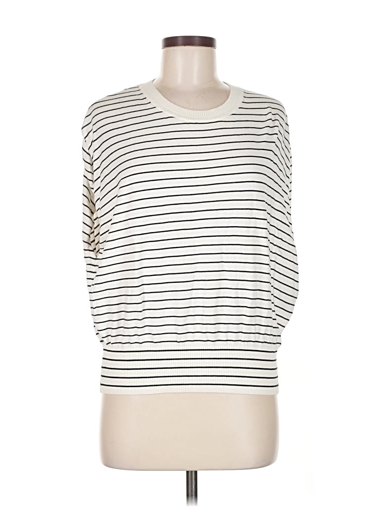 Pre-owned Banana Republic Factory Store Cardigan Sweater In White