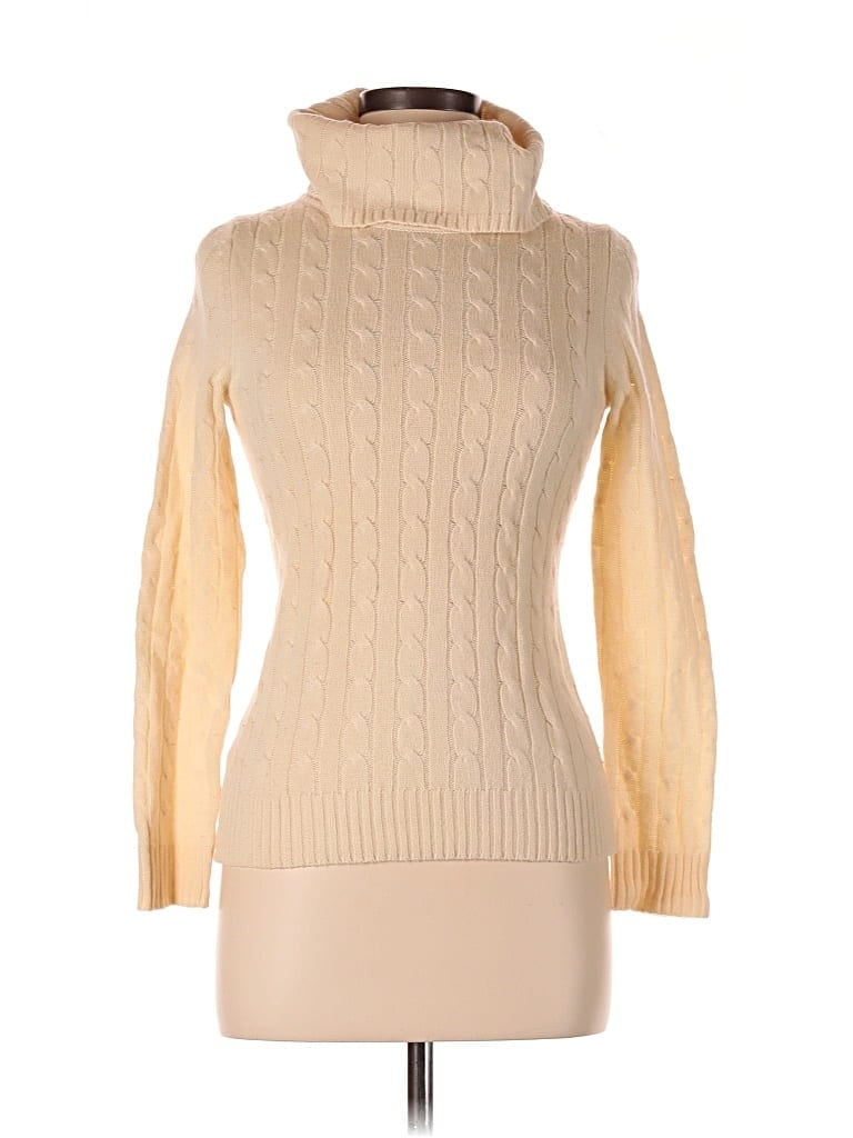 Pre-owned Ann Taylor Turtleneck Sweater In White