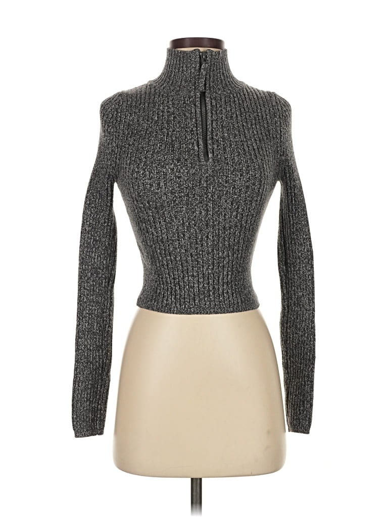 Pre-owned Aerie Turtleneck Sweater In Gray