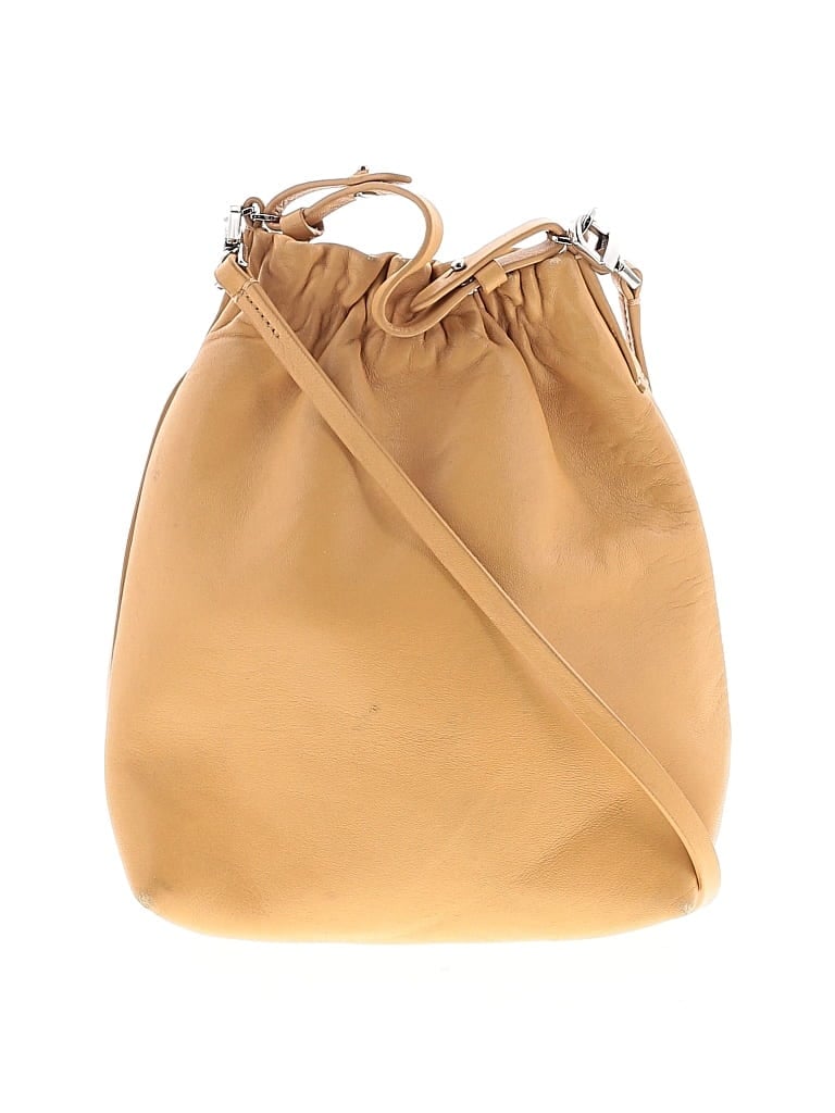 Pre-owned Unbranded Leather Bucket Bag In Brown