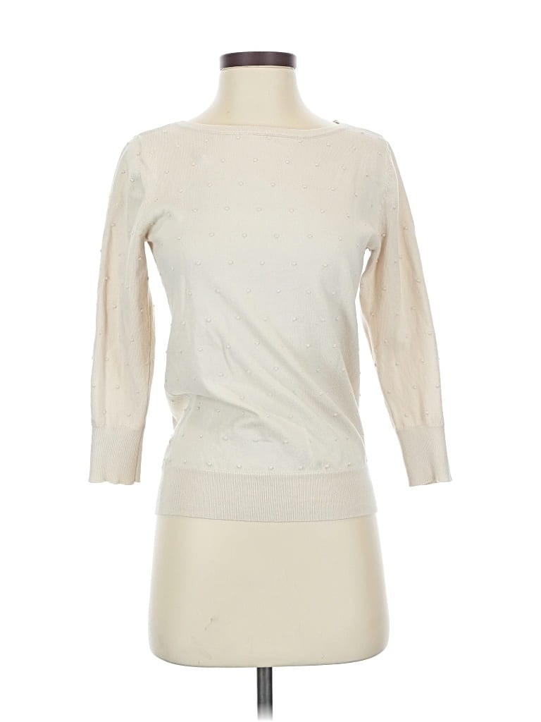 Pre-owned Ann Taylor Factory Pullover Sweater In White