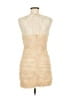En Creme 100% Polyester Ivory Cocktail Dress Size M - photo 2