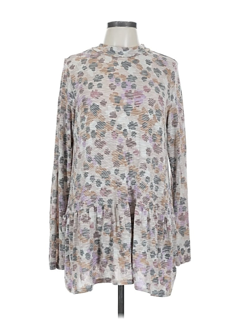 Pre-owned Logo By Lori Goldstein Casual Dress In Gray