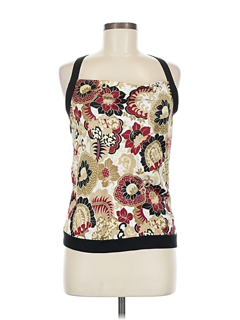 Pre-owned Ann Taylor Factory Sleeveless Top Ivory Halter Neckline Tops In White