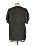 Mahina Polka Dots Black Short Sleeve Blouse Size L - photo 2