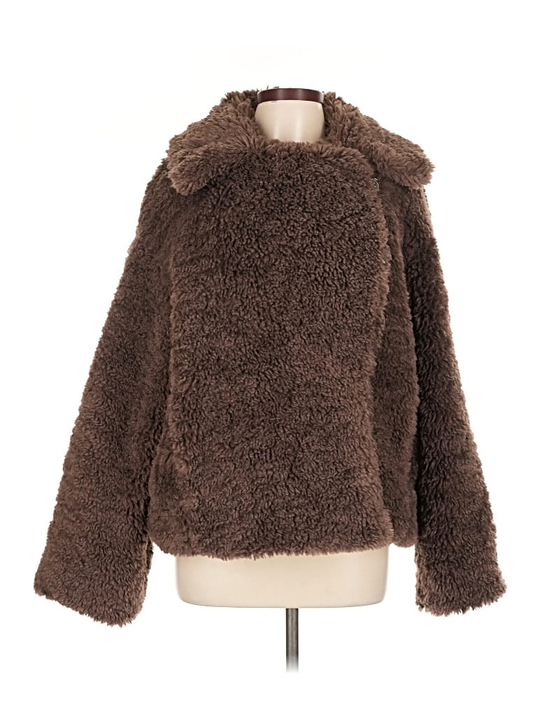 Pre-owned Banana Republic Faux Fur Jacket In Brown