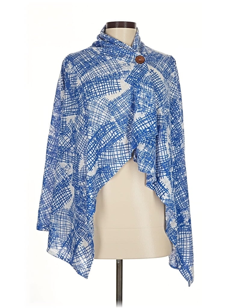 Pre-owned Bobeau Poncho In Blue