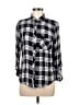 Le Lis 100% Rayon Plaid Black Long Sleeve Button-Down Shirt Size M - photo 1