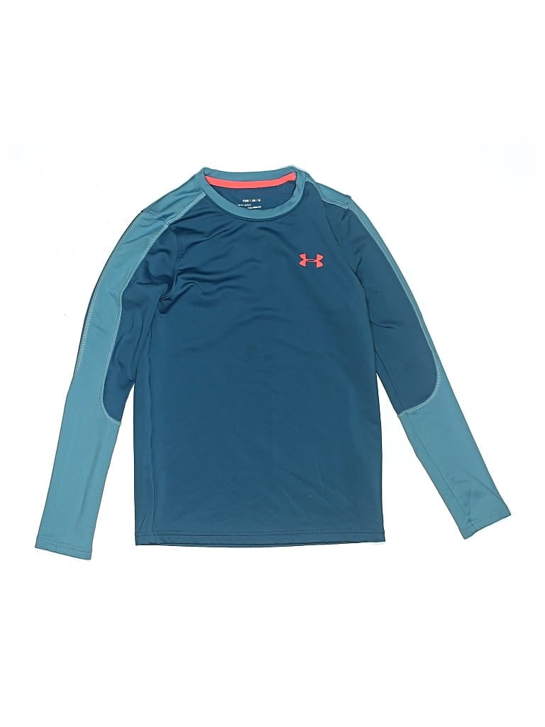 Pre-owned Under Armour Kids' Long Sleeve T-shirt In Blue