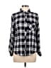 Le Lis 100% Rayon Plaid Black Long Sleeve Button-Down Shirt Size M - photo 2