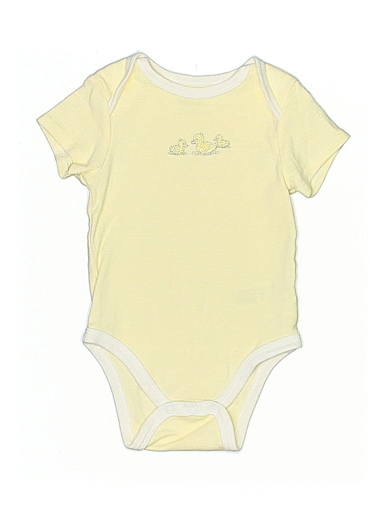 Pre-owned Little Me Babies' Short Sleeve Onesie In Yellow