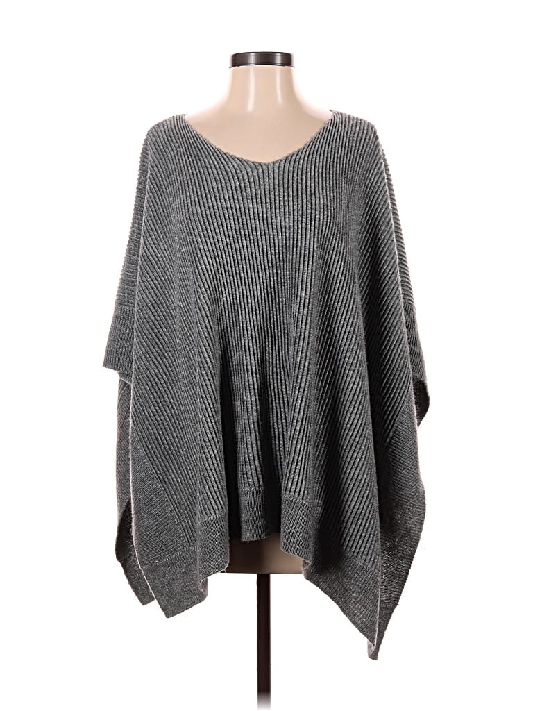 Pre-owned Ann Taylor Loft Poncho In Gray