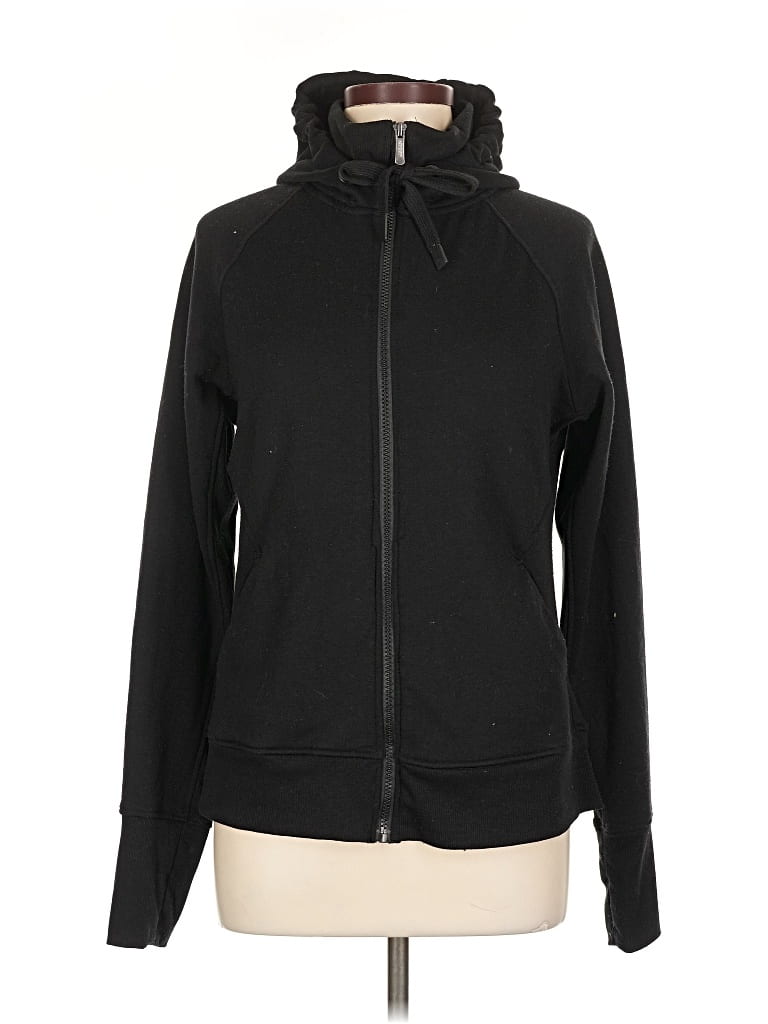 Pre-owned Jockey Zip Up Hoodie In Black
